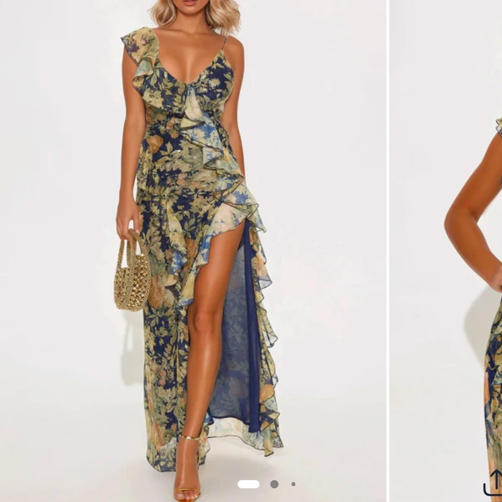 Floral Ruffle Maxi Dress - Picture 4 of 4